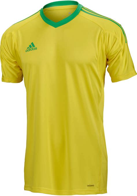 adidas Revigo 17 Yellow/Green Short Sleeve Goalkeeper Jersey